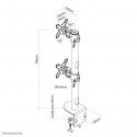 Neomounts by Newstar täisliikumisega lauakinnitus kahele 17–49" kumerale monitorile