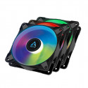 Arctic P12 PWM PST A-RGB 0dB -tuuletinpakkaus, 120 mm, musta, 3-pack