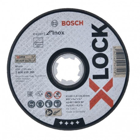 CUTTING DISC INOX BOSCH X-LOCK 125X1.6