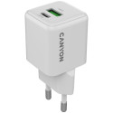 CANYON charger CU20AC GaN 20W 1xPD 1xQC EU White