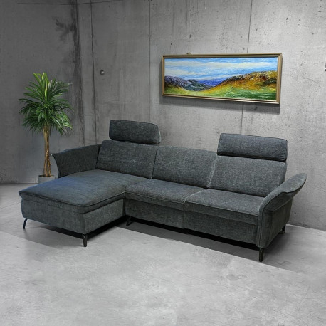Nurgadiivan DAYTON VN, elektriline recliner 268x157/94xH100cm, tumehall