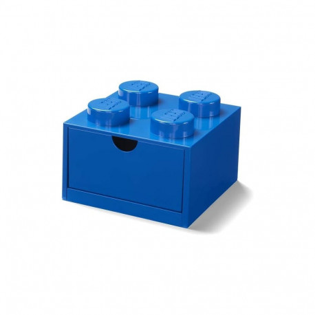 LEGO Schreibtischschublade 4           (blau, Noppen)