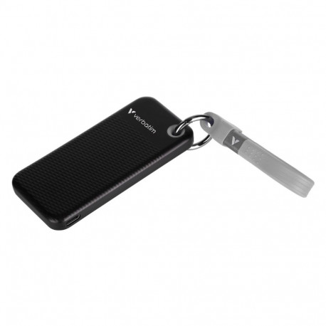Kõvaketas väline SSD Verbatim Pocket SSD 1TB must/hall, USB3.2 Gen2 10Gbps, M.2, USB-C kaabel, Re100