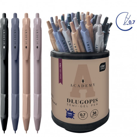 Pastapliiats 0,7 Academy sinine südamik, assortii Interdruk