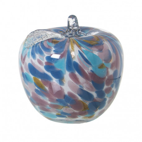 Dekoratīvās figūriņas Alexandra House Living Zils Stikls Ābols 13 x 13 cm