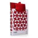 Hot Water Bottle EDM Red White Wool (2 L) Hot Water Bottle EDM Red White Wool (2 L)