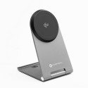 FORCELL F-ENERGY Flip Charge Qi2 15W wireless charger compatible with MagSafe silver FORCELL F-ENERGY Flip Charge Qi2 15W wireless charger compatible with MagSafe silver