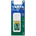 VARTA MINI CHARGER 57656 + 2 x rechargeable battery R6 (AA) 2100 mAh