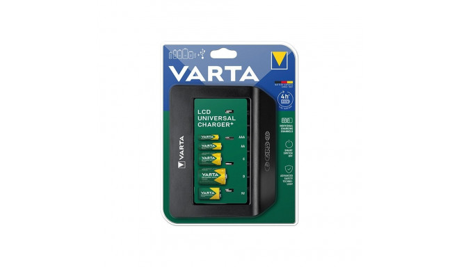 VARTA LCD UNIVERSAL CHARGER + 57688 9V, R14, R20 (without batteries)