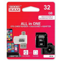 GOODRAM card reader USB A + Micro USB ALL IN ONE M1A4 + memory card micro SD 32GB with adapter SD