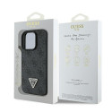 GUESS case for IPHONE 16 Pro Max GUHCP16XP4TDPK (PU Leather 4G Triangle Strass) black