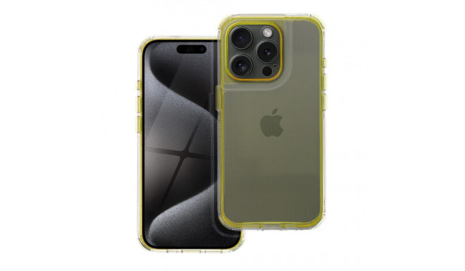 Case for iPhone 15 PRO Matrix Clear yellow