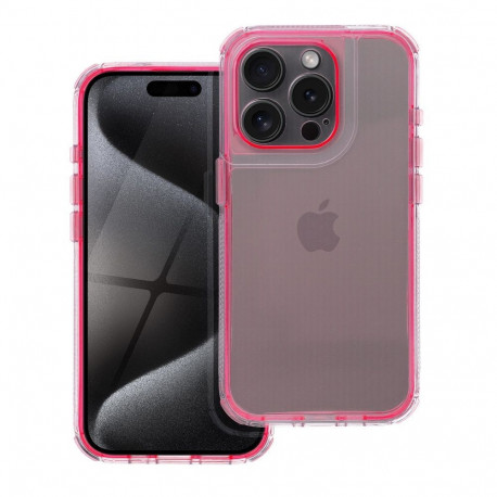 Case for iPhone 16 PRO MAX Matrix Clear powder pink
