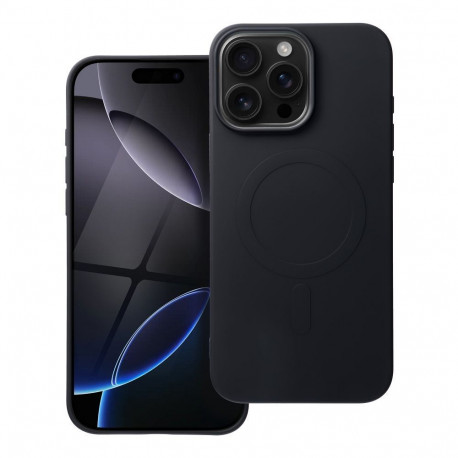 Case for IPHONE 16 Pro Max SILICONE MAG COVER (big hole) compatible with MagSafe black