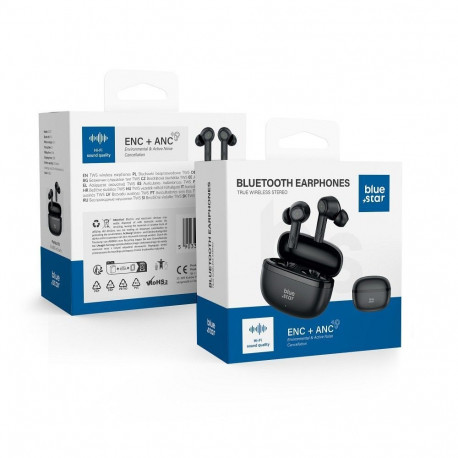 Wireless earphones Blue Star AC20E TWS ANC + ENC black
