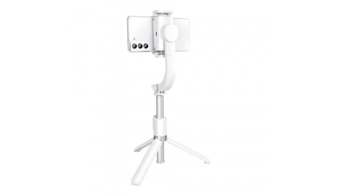 Selfie stick with wireless remote control tripod with stabilizer GIMBAL SSTR-L08 white