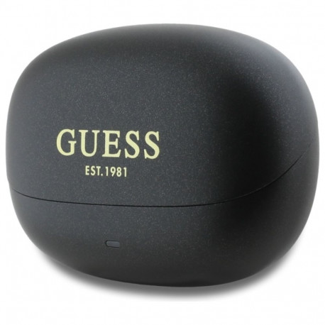 Guess Bluetooth Headphones GUTWST88MCTGK TWS + Docking Station Black Capsule Printed Logo