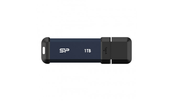 Silicon Power Portable External SSD | MS60 | 500 GB | N/A " | Type-A USB 3.2 Gen 2 | Blue