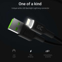 "Green Cell USB 3.0 > Lightning (ST-ST) 1,2m Ladekabel LED Schwarz"