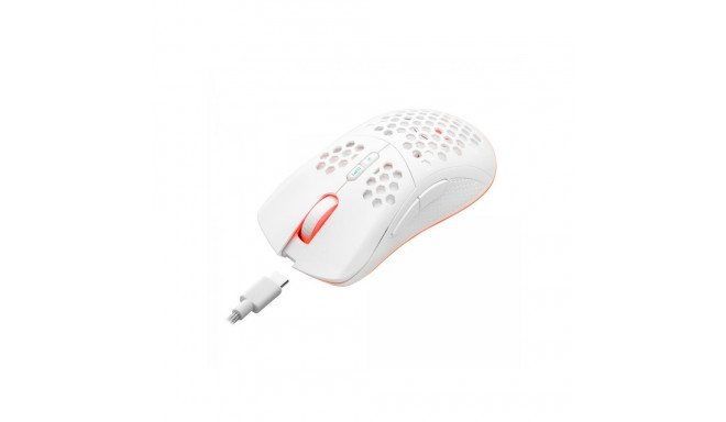 Wireless gaming mouse Nemesis M700 battery 8000 DPI 7P RGB LED programmable buttons white