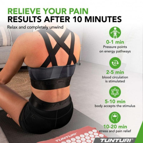 Akupunktuurimatt ja -padi TUNTURI Acupressure Mat And Pillow, Rose Gold