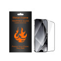 Tempered glass metal frame for iPhone 12 Pro Max 6.7" black frame