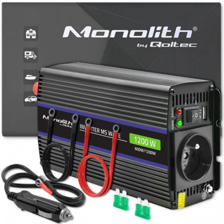 Qoltec Monolith toiteadapter/inverter auto/siseruumides 600 W must