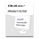 Qoltec 51057 ekraani privaatsusfiltrid 58,4 cm (23")