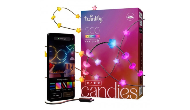 Twinkly Candies LED Christmas tree lights TWKS200RGB-G 6 m 200 star lights