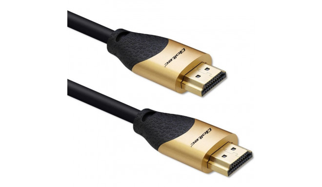 Qoltec 50356 HDMI v2.1 kaabel ultra kiire 8K | 60Hz | 28AWG | kuldne | 3m