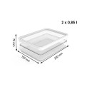 ROTHO Rondo Loft - food storage container  - 2 x 0,85l