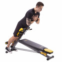 HMS Fitness LSR8311 Flat weight training bench Adjustable seat Home Black, Yellow