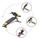 HMS Fitness LSR8311 Flat weight training bench Adjustable seat Home Black, Yellow