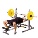 HMS Fitness LSR8311 Flat weight training bench Adjustable seat Home Black, Yellow