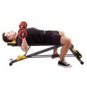 HMS Fitness LSR8311 Flat weight training bench Adjustable seat Home Black, Yellow