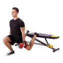 HMS Fitness LSR8311 Flat weight training bench Adjustable seat Home Black, Yellow