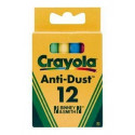 CRAYOLA Anti dust coloured chalks, 12 pcs