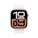 Apple Watch Series 10 GPS 46mm Rose Gold Aluminium Case with Light Blush Sport Band - S/M
