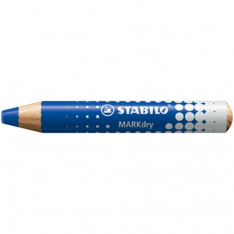 Tahvlimarker puidust STABILO MARKdry, sinine, südamik 10mm, teritatav, PEFC
