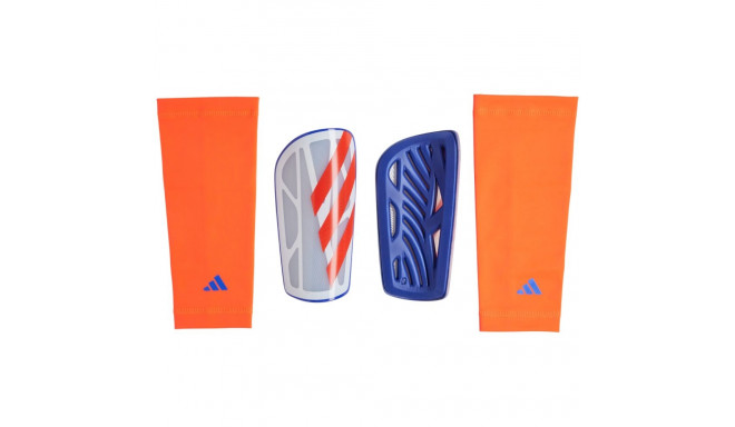 Ochraniacze piłkarskie adidas Tiro League szaro-pomarańczowo-niebieskie IW3790 L