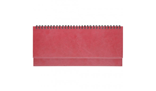 Desk calendar LUX cover (artificial leather), advertising strip (DARK RED) 00307/40625