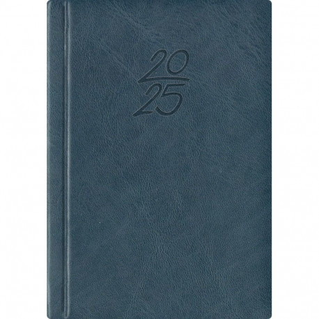 Book calendar Calendar notebook A6 DAY, synthetic leather (DARK BLUE) 00029/40084