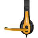 CANYON PC headset HSC-1 PC Mic Flat 2m Black Yellow