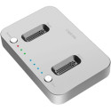 LogiLink USB 3.2 Gen 2 Duale M.2 NVMe Dockingstation silber