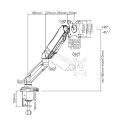 Techly ICA-LCD 514 monitori kinnitus / alus 68,6 cm (27") Laua Must