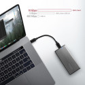 AXAGON EEM2-SG2 RAW BOX väliskorpus M.2 SSD-dele USB-C 3.2 Gen 2 - hõbedane