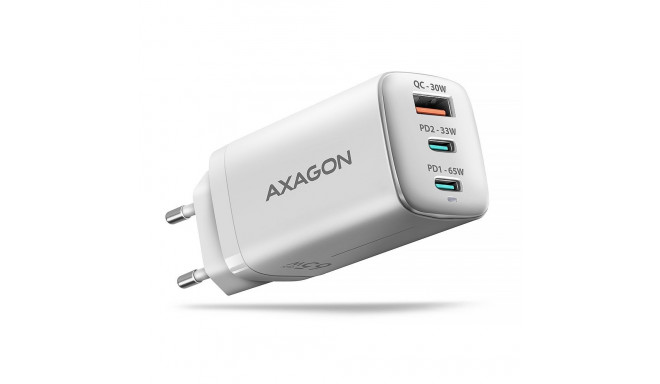 Axagon ACU-DPQ65W mobile device charger Universal White AC Fast charging Indoor