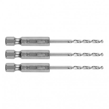 Wiertło do metalu Hex 2.0 mm, 3 szt.