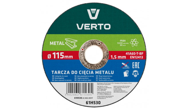 Tarcza tnąca do metalu 115 x 1.5 x 22.2 mm