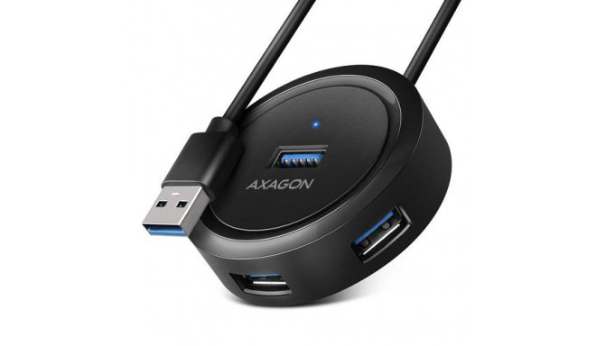 Axagon HUE-P1A interface hub USB 3.2 Gen 1 (3.1 Gen 1) Type-A 5000 Mbit/s Black